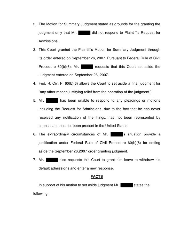 Redacted Rico Default Motion