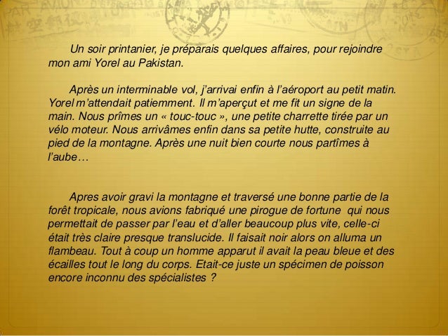 Rédaction Français Fantastique – Taarifa