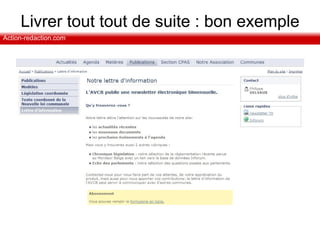 Livrer tout tout de suite : bon exemple 
