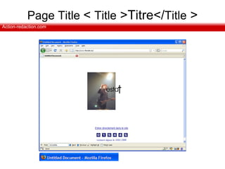 Page Title  <  Title  >Titre</ Title  > 