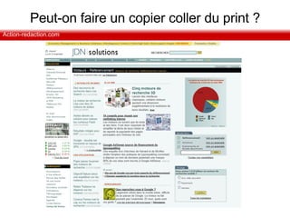 Peut-on faire un copier coller du print ? 