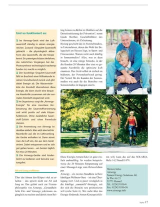 AIRNERGY Luft ist nicht gleich Luft: 