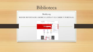 Biblioteca
Redaly.org
RED DE REVISTAS DE AMERICA LATINA Y EL CARIBE Y PORTUGAL
 