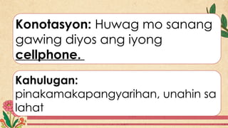 Denotasyon at Konotasyon at mga halimbawa | PPTX