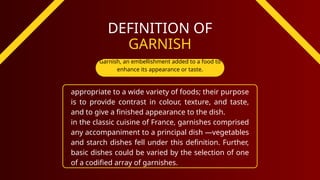 Historic and Practical Insights into Culinary Garnishes: Types ...