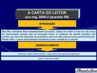 Proposta de redação: carta do leitor