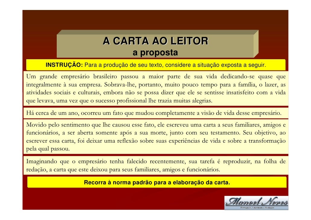 Qual O Tipo De Linguagem Predominante Nesta Carta Do Leitor