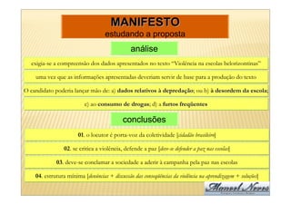 Proposta de manifesto, UFMG-2006