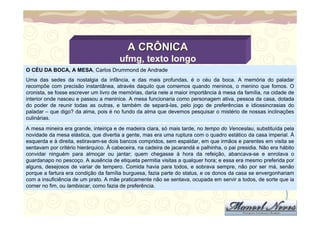 Proposta de crônica, UFMG