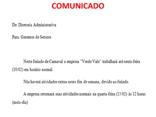 COMUNICADO
 
