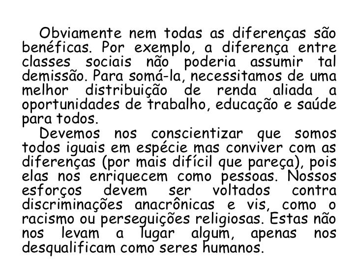 O Desafio De Se Conviver Com A Diferença Resumo