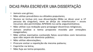 DICAS PARA ESCREVER UMA DISSERTAÇÃO
 