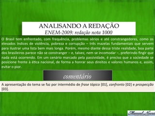 Redação nota 1000 no enem 2009 | PDF
