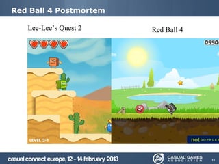 Red Ball 4 Postmortem

   Lee-Lee’s Quest 2    Red Ball 4




                                     11
 