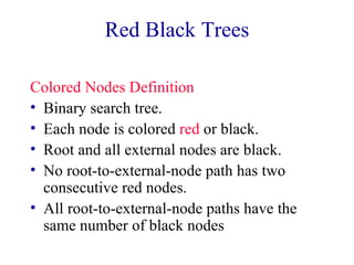 Red Black Trees ,[object Object],[object Object],[object Object],[object Object],[object Object],[object Object]