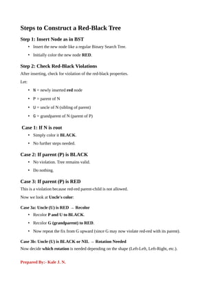 Red black tree in data structure and insertion operation | PDF
