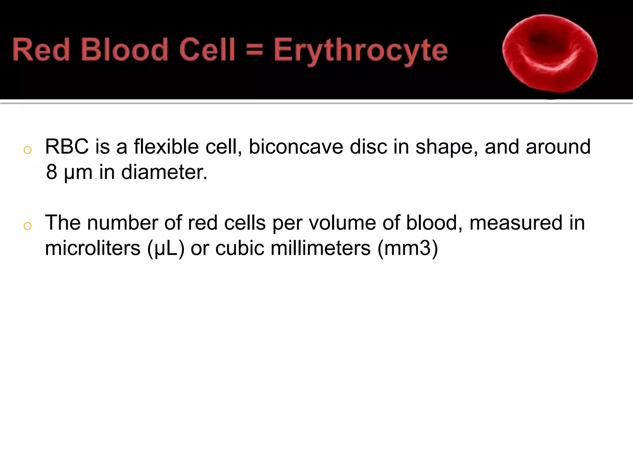 Red blood cell count | PPSX