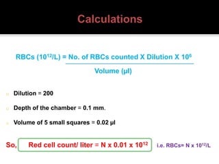 Red blood cell count | PPSX
