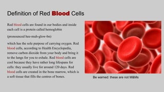 red blood cells powerpoint learning kids | PPTX