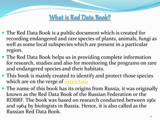 Red Data Book | PPTX | Geography | Science
