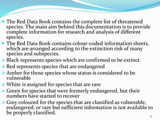 Red Data Book | PPTX | Geography | Science