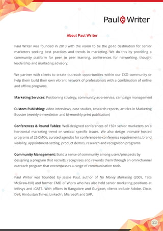 About Paul Writer
Paul Writer was founded in 2010 with the vision to be the go-to destination for senior
marketers seeking...