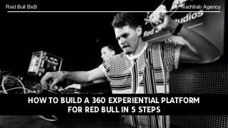 Nachtlab AgencyRed Bull BxB
HOW TO BUILD A 360 EXPERIENTIAL PLATFORM
FOR RED BULL IN 5 STEPS
 