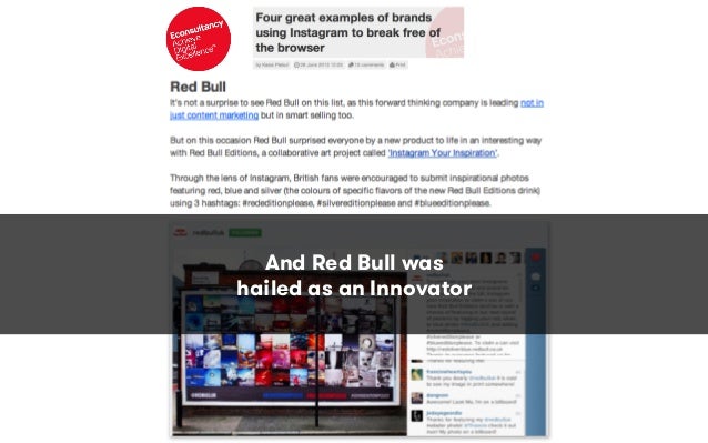 Red Bull Instagram Your Inspiration Case Study
