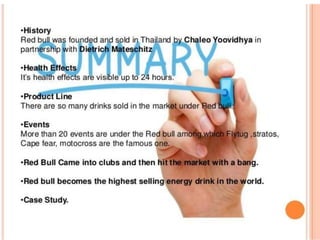 Case study on RED BULL | PPTX