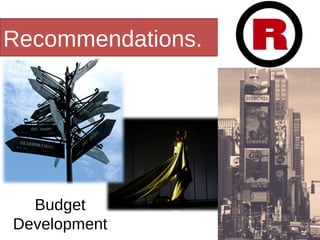 Recommendations. Budget Development 