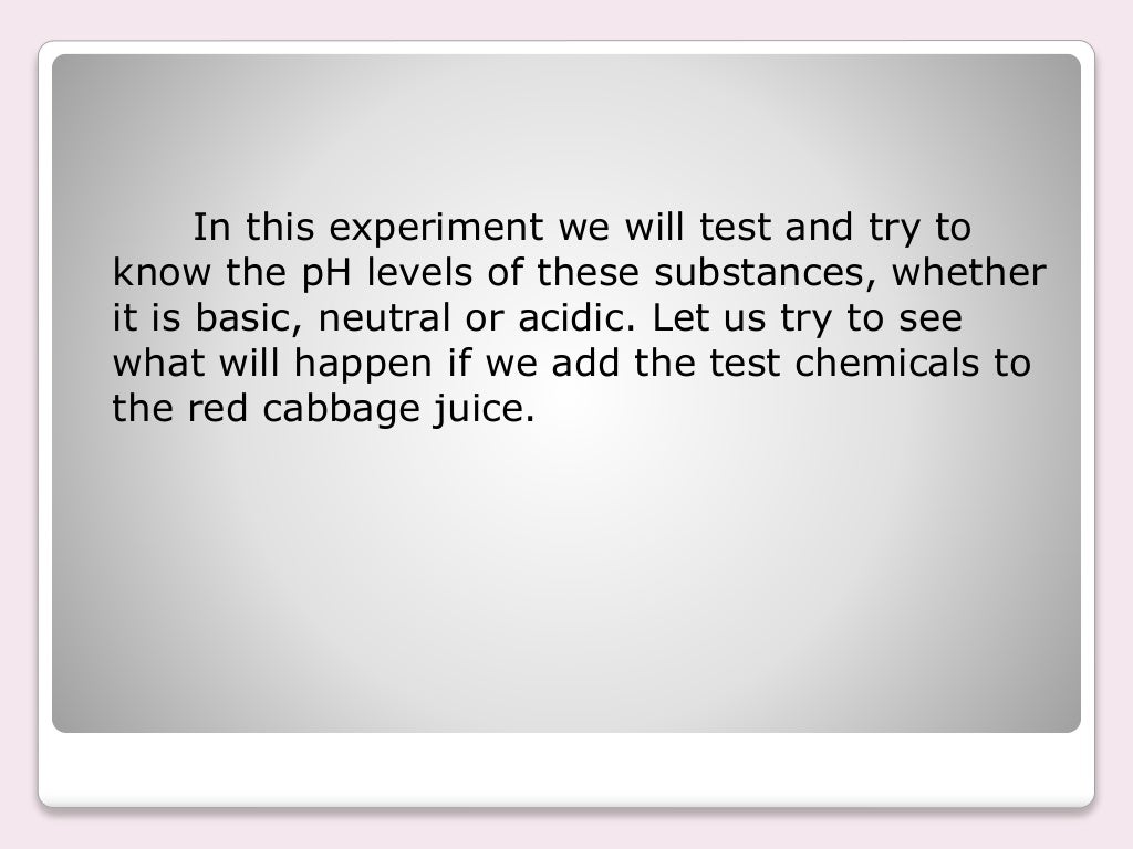 Red cabbage chemistry
