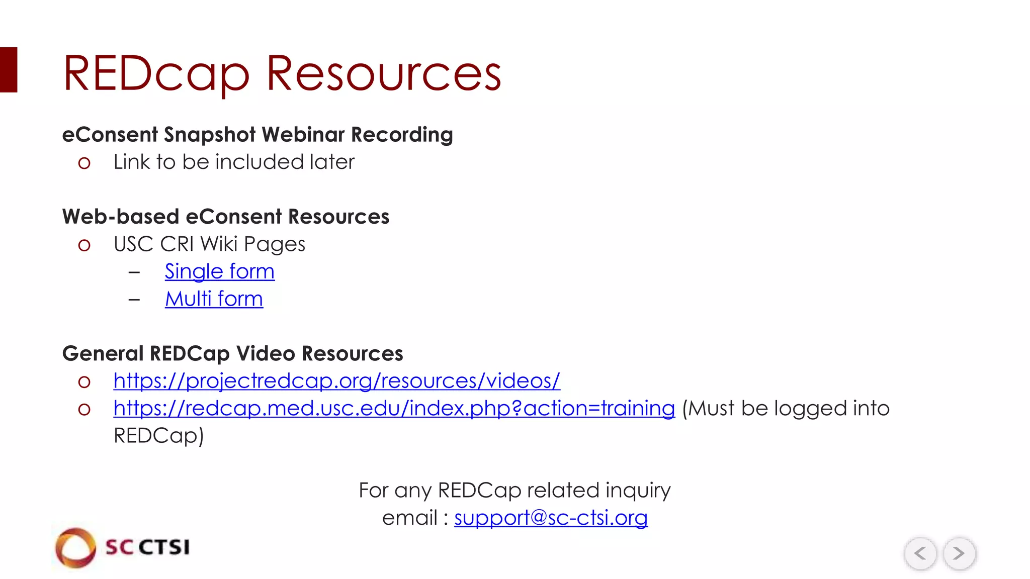 REDCap "Snapshot" Webinar: e-Consent Framework | PPT