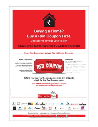 Red coupon offer by discounted flats on 150 plus projects in pune