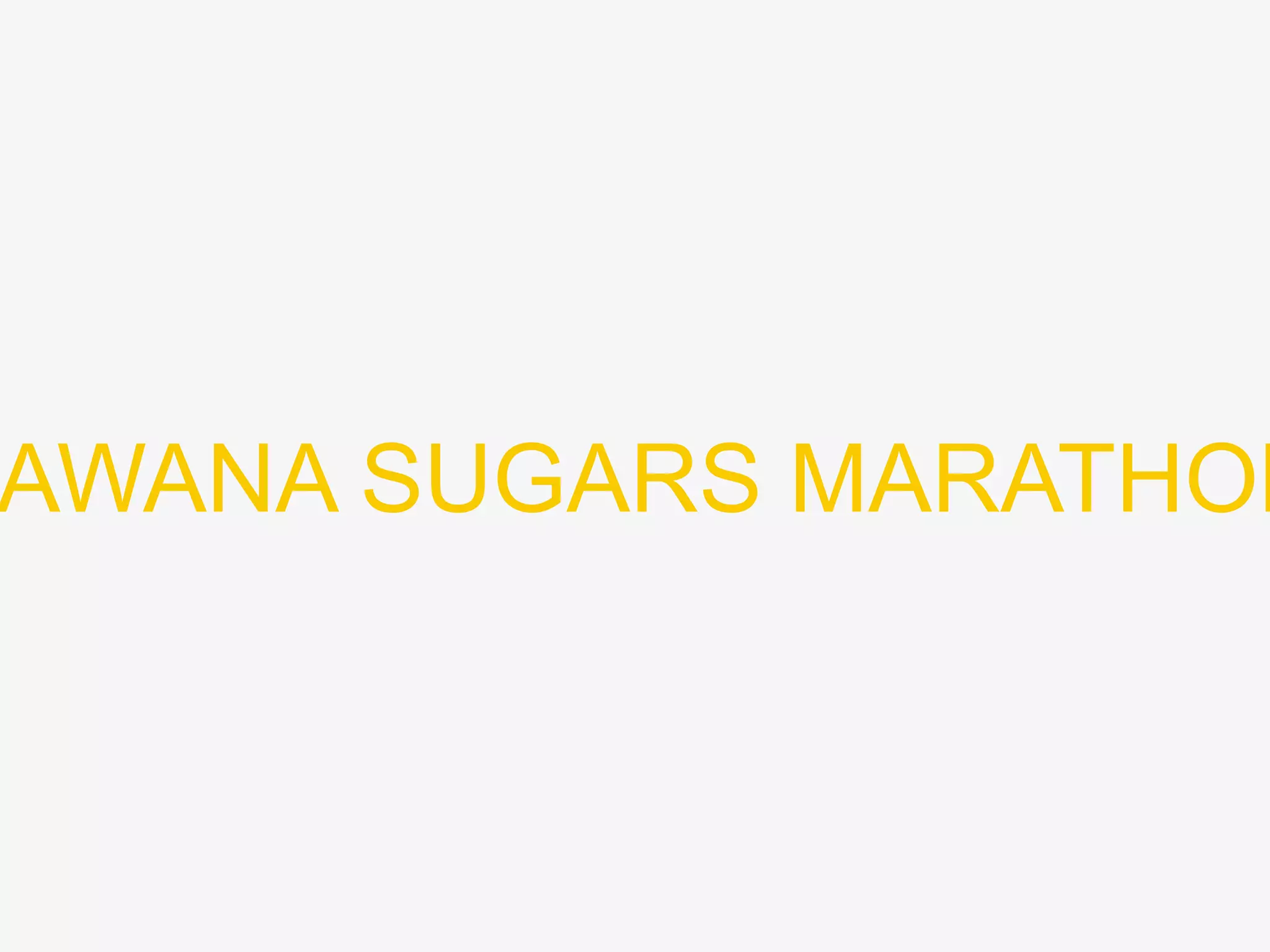 AWANA SUGARS MARATHON
 