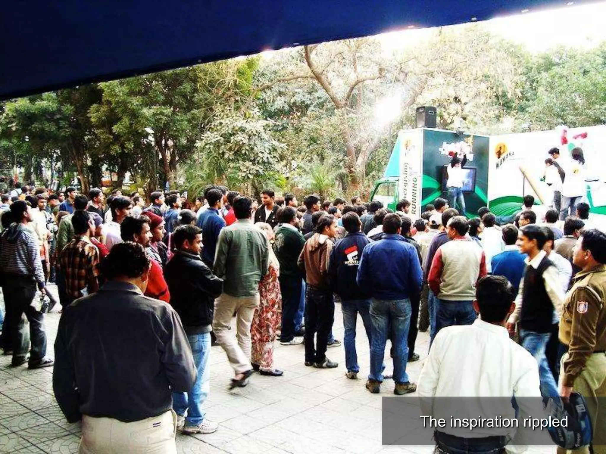 The inspiration rippled
 