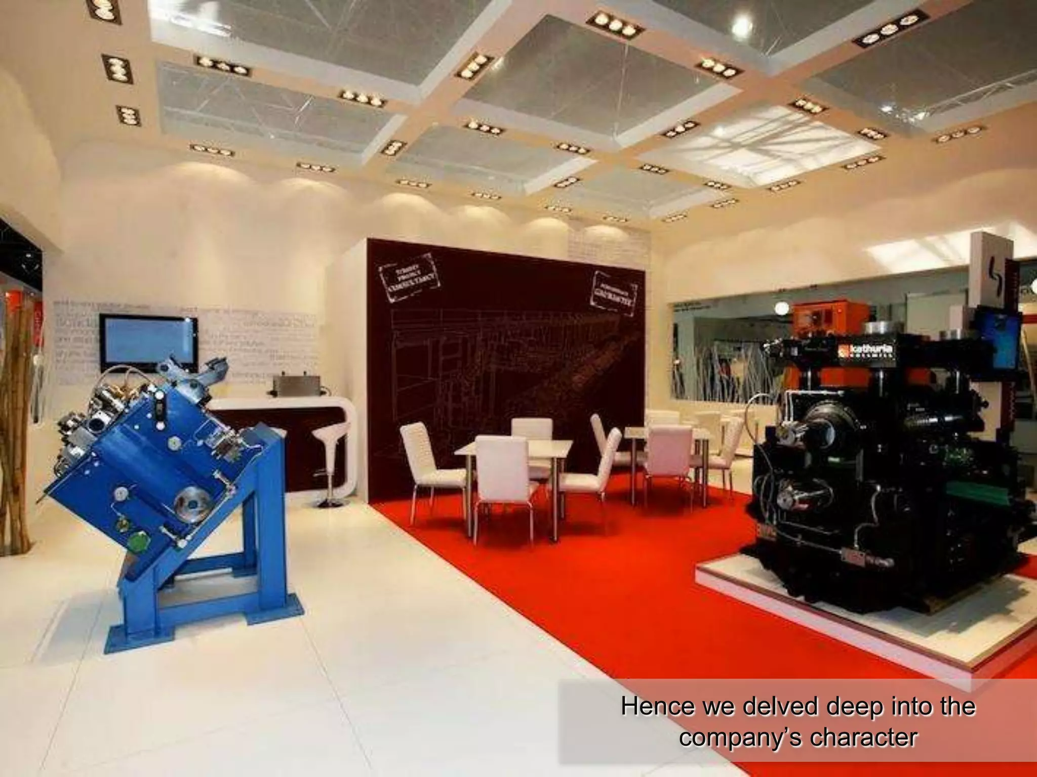 Hence we delved deep into the
company‟s character
 