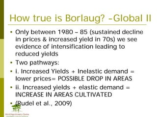 Redd+ & agricultural  drivers of deforestation