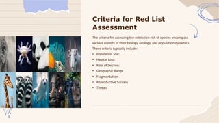 The Patterns of Loss of Biodiversity: Red List, Red Data Book, and ...