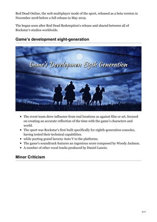 Red dead redemption 2 | PDF