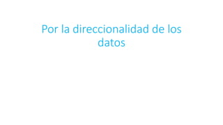 Por la direccionalidad de los
datos
 