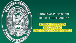 SECCIÓN DE POLICÍA
COMUNITARIA
CPNP CESAR LLATAS CASTRO
 