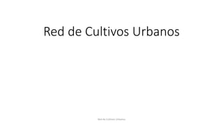 Red de Cultivos Urbanos
Red de Cultivos Urbanos
 