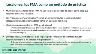 Proyecto comparativo global sobre foros multiactor subnacionales en la gestión de paisajes