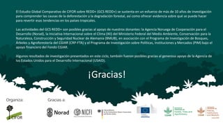 Proyecto comparativo global sobre foros multiactor subnacionales en la gestión de paisajes