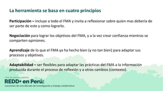 ¿Cómo vamos? Una herramienta para apoyar la equidad y efectividad de los Foros Multiactor para la gestión de los paisajes