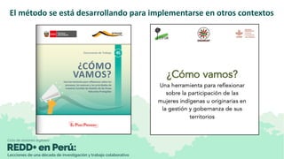 ¿Cómo vamos? Una herramienta para apoyar la equidad y efectividad de los Foros Multiactor para la gestión de los paisajes