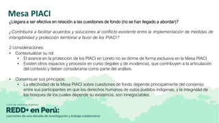 Equidad en los foros multiactor: resultados de cuatro foros en Ucayali, Loreto, Madre de Dios y San Martín