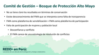Equidad en los foros multiactor: resultados de cuatro foros en Ucayali, Loreto, Madre de Dios y San Martín