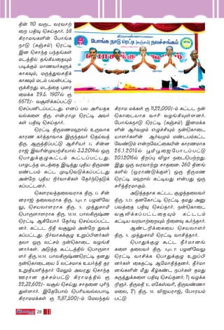 28
ßu 110 Y⁄P YW-YÙt
˚ Tß‹ ˘Nn-RÙo. 58
°WÙ-U-M-L-∞u ˙TÙe-L-
SÙ” (Lg-Nm) ˘Wh•
C] ˘NÙkR Tk-Re-Ls
UPj-ßp Re-°-V-˚R-Ÿm
T•d-œm UÙQ-Yo-L-ﬁd-
LÙ-L-‹m, U⁄j-’-Y-N-ßd-
LÙL-‹m UPm TVu-Th•-
⁄d-°--’. UPj˚R ◊]W-
˚UdL 29.5. 1907p Ï
6672/˛ Y„-≠d-Ll-Th”
˘Nl-T-≤-Pl-Th-P-’. G]l- TX A¨-V-R-L-
Yp-L˚[ ß⁄. Gu.-WÙÿ -˘Wh• AYo-
Ls Tß‹ ˘Nn-RÙo.
˘Wh• ß⁄-U-Q-U-aÙp E⁄-YÙL
LÙWQ Loj-R-ÙYÙL C⁄k-R-Yo ˘Rn-Yj-
ß⁄. B⁄j-ßlTh” B£-¨-Vo G. £u-]-
WÙw CY-¨u-ÿ-Vt-£-VÙp 3.3.2014p J⁄
˘TÙ’d-œ-›-·h-Pm ·h-Pl-Th-P-’.
TÙZPkR UPj˚R C•j’ ◊ßV ß⁄-UQ
Ui-P-Tm LhP ÿ•-˘Y-”d-Ll-Th-P’
Au˙ ◊ßV ®o-YÙ-°-Ls ˙Rok-˘R-”d-
Ll-Th-P-]o.
˘L¸W-Yj-R-˚X-Y-WÙL ß⁄. G. £u-
]-WÙw R˚X-Y-WÙL ß⁄. Agri. P. TZ-≤-˙Y-
¤, ˘NV-XÙ-[-WÙ-L- ß⁄. S. ÿj’NÙ™
˘TÙ⁄-[Ù-[-WÙL ß⁄. M.M. TÙX°⁄x-Q-
˘Wh• B°-˙VÙo ˙Ro‹ ˘Nn-Vl-Th-P-
]o. LhPP ®ß Y„-¤m Au˙ ’Yd-
Ll-Th-P-’. ®o-YÙ-Ld-œ› Eﬂl-©-]o-Ls
RXÙ J⁄ Xh-Nm Su-˘LÙ˚P YZe-°-
]Ùo-Ls. A”jR ·h-Pj-ßp ˘TÙ⁄-[Ù-
[o ß⁄. M.M. TÙX°⁄x-Q-˘Wh• R]’
Su-˘LÙ-˚P˚V 5 Xh-NUÙL EVojß RW
Eﬂ-ß-V-∞j-RÙo ˙U¤m AY-W’ ˘NÙkR
FWÙ] Rf-Nm-Th” °WÙ-Uj-ßp Ï
22,32,602/˛ Y„p ˘Nn’ NÙR˚] ◊¨k-
’s-[Ùo. C˙R-˙TÙp ˘T¨-V-Yp-X-TÙ•
°WÙ-U-Ud-Ls Ï 11,87,500/-˛m ˙UXk-Rp
°WÙU Ud-Ls Ï 11,22,000/-˛m LhPP Su-
˘LÙ˚PVÙL YÙ¨ YZe-°-Ÿs-[-]o.
˙TÙe-L-SÙ” ˘Wh• (Lg-Nm) C]-Ud-L-
∞u Bo-Y-ÿm G›f-£-Ÿm Su-˘LÙ-˚P-
VÙ-[o-L-∞u Bo-Y-ÿm Ui-P-Tm-Lh-P-
˙Yi-”m Gu--˙Yh-˚L-´u LÙW-Q-UÙL
26.1.2015p È™-È-˚_-˙TÙ-Pl-Th”
20.1.2016p ßl◊ ÆZÙ S˚P-˘Tt--’.
C’ J⁄ YW-YÙtﬂ NÙR-˚]. 360 ß]e-
L∞p (J-WÙi-”dœs) J⁄ ß⁄-UQ
˘Wh• UaÙp Lh-•-V’ Gu-T’ J⁄
N¨j-ß-W-UÙ-œm.
A”j-RRÙL Lh-PP œ›-jR-˚X-Yo
ß⁄. S.D. R]-˙LÙh• ˘Wh• RU’ A‡-
T-Yj˚R Tß‹ ˘Nn-RÙo. Su-˘LÙ˚P
Y„-≠dLl-Th-P-˚R-Ÿm Lh-P-Pm
Lh-•V YW-YÙt˚Ÿm ®˚]‹ ·ok-RÙo.
Bi-P-±d-˚L˚V ˘NV-XÙ-[o
ß⁄. S. ÿj-’-NÙ™ ˘Wh• YÙ£j-RÙo.
˘TÙ’d-œ› ·hP æo-UÙ-]e-
L˚[ R˚X-Yo ß⁄. Agri. P. TZ≤-˙Y¤
˘Wh• YÙ£dL ˘TÙ’d-œ› Eﬂl-©-
]oLs ˚LRh• B˙UÙ-ßj-R]o. æo-UÙ-
]e-L-∞u ¡’ ∏r-LiP SToLs RU’
L⁄j-’d-L˚[ Tß‹ ˘Nn-R-]o. 1) YZd-L-
±-Oo. ß⁄Uß K. U˙Lv-Y¨, ß⁄-Yi-QÙ-
U-˚X, 2) ß⁄. M. Æ_-V-WÙw, ˙TÙW-Vm-
Th”
 