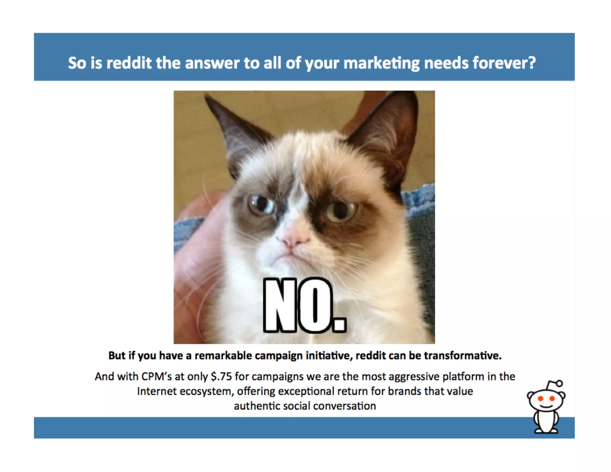 Reddit Advertisement Sales Pitch